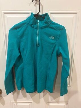 The North Face Teal Half-Zip Fleece Pullover